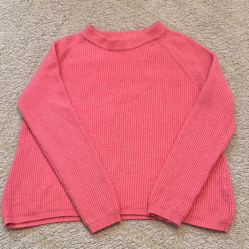 Tahari Coral Pink Ribbed Knit Sweater – Size Small - Picture 1 of 3